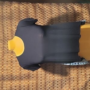 Bobeau: Short Sleeve top with boho printed back